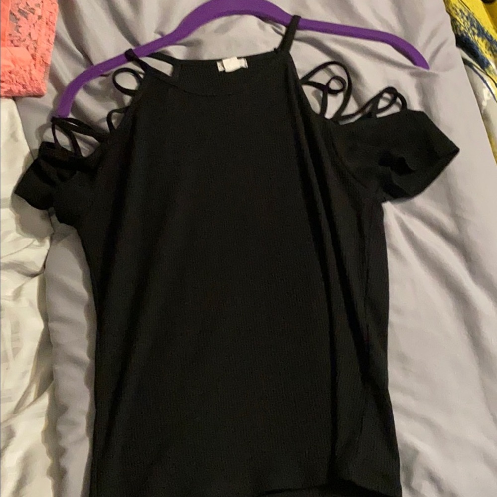 Black crop top.